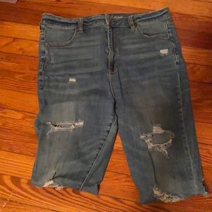 Abercrombie ripped jeans
